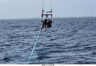 Anthony and Olga - Hawaii - parasailing