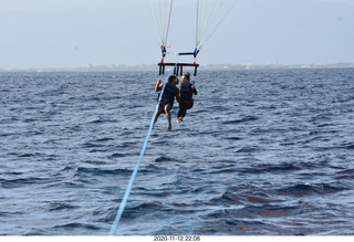 Anthony and Olga - Hawaii - parasailing