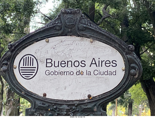 14 a0y. Argentina - Buenos Aires - morning run - park sign