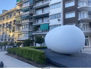 37 a0y. Argentina - Buenos Aires - morning run - egg sculpture