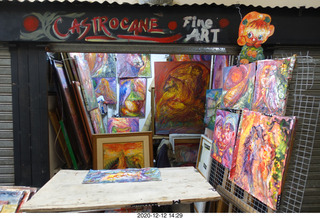 147 a0y. Argentina - Buenos Aires tour - indoor shopping area - art shop
