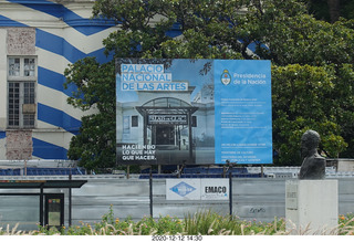271 a0y. Argentina - Buenos Aires tour - Palacio Nacional de las Arts sign