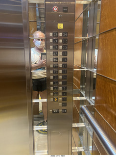 6 a0y. Adam and elevator buttons with no thirteen
