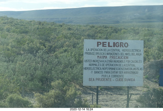70 a0y. Argentina Eclipse Day - driving to the eclipse site - sign