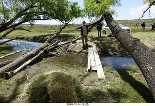 235 a0y. Argentina Eclipse Day - new bridge across the creek