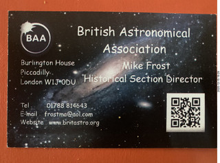 16 a0y. Astro Trails - BAA - Mike Frost card