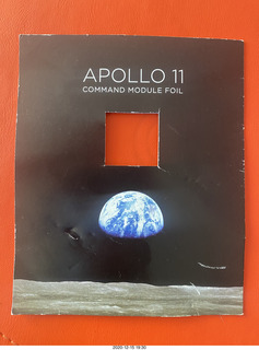 21 a0y. Apollo 11 piece of heat shield cardboard