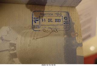46 a0y. my Argentina stamp in my passport
