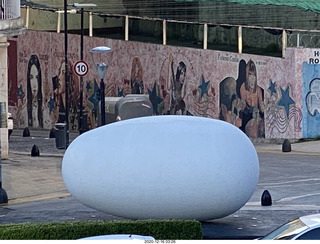 3 a0y. Argentina - Buenos Aires - morning run - big egg scupture