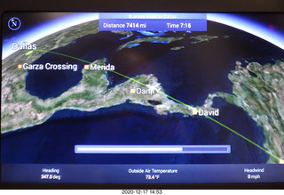 61 a0y. flight EZE-DFW moving map