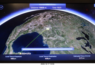 64 a0y. flight EZE-DFW moving map