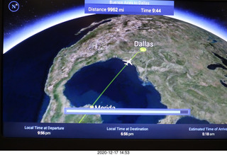 67 a0y. flight EZE-DFW moving map