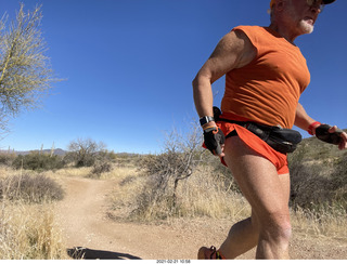 NH2T hike Browns Ranch - Adam running