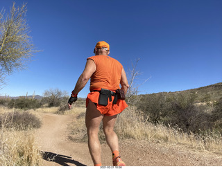 NH2T hike Browns Ranch - Adam running