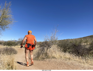 NH2T hike Browns Ranch - Adam running