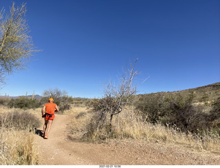 NH2T hike Browns Ranch - Adam running