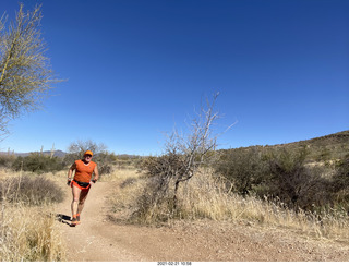 NH2T hike Browns Ranch - Adam running