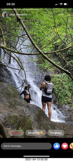 Olga and Anthony at waterfall