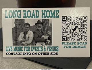 Long Road Home musicians card