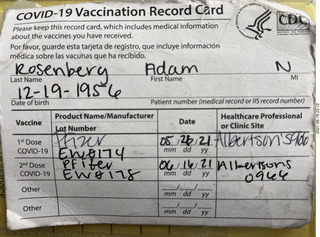 COVID-19 vaccination card