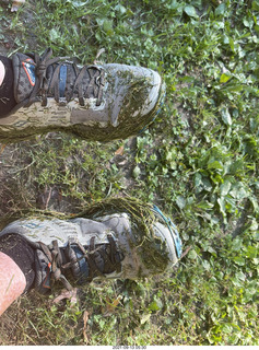 Curtis Arboretum grass covered shoes