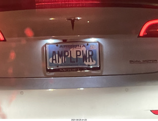 90 a17. AMPL power license plate (AMPL is a math program, but I don't think that's what he means here)