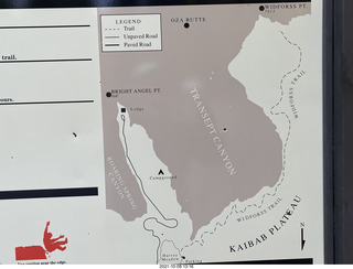 170 a18. Grand Canyon North Rim - Widforss Trail map