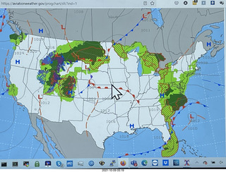 weather map showing storms