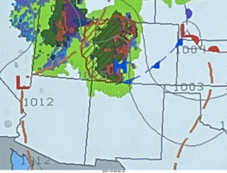 3 a18. weather map showing storms