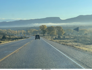 drive to Bryce Canyon - fog