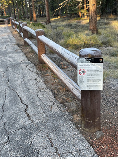 Bryce Canyon Lodge sign - Keep Wildlife Wild