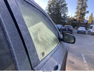 68 a18. Bryce Canyon Lodge - frost on the Jeep