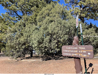 212 a18. Bryce Canyon Fairyland Trail viewpoint sign