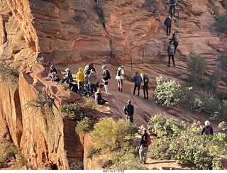 45 a18. Zion National Park - Scout Landing - Angels Landing hikers