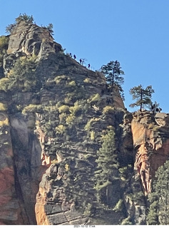 66 a18. Zion National Park - Scout Landing - Angels Landing hikers