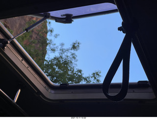 Zion National Park - shuttle skylight