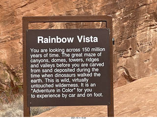 Valley of Fire State Park - Nevada - Rainbow Vista sign