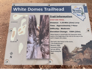 391 a18. Valley of Fire State Park - Nevada - White Domes sign