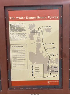 396 a18. Valley of Fire State Park - Nevada - White Domes sign map