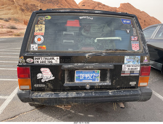 401 a18. Valley of Fire State Park - Nevada - White Domes - funky car