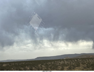 502 a18. Arizona I-15 Virgin River drive - amazing rocks and views - low clouds