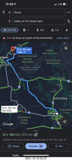 google directions from valley of fire to phoenix