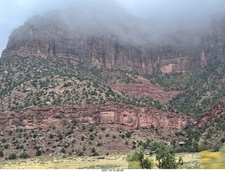 8 a18. Zion National Park in the rain and fog