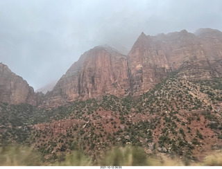 Zion National Park in the rain