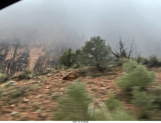 16 a18. Zion National Park in the rain and fog