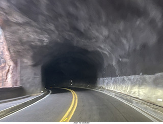 Zion National Park in the rain and fog - big tunnel