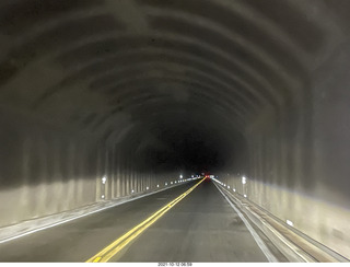 32 a18. Zion National Park in the rain and fog - big tunnel