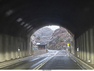 Zion National Park in the rain and fog