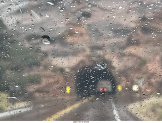 42 a18. Zion National Park in the rain - small tunnel