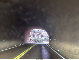 47 a18. Zion National Park in the rain - small tunnel